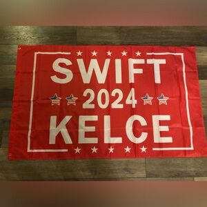 Taylor Swift & Travis Kelce Flag / Banner